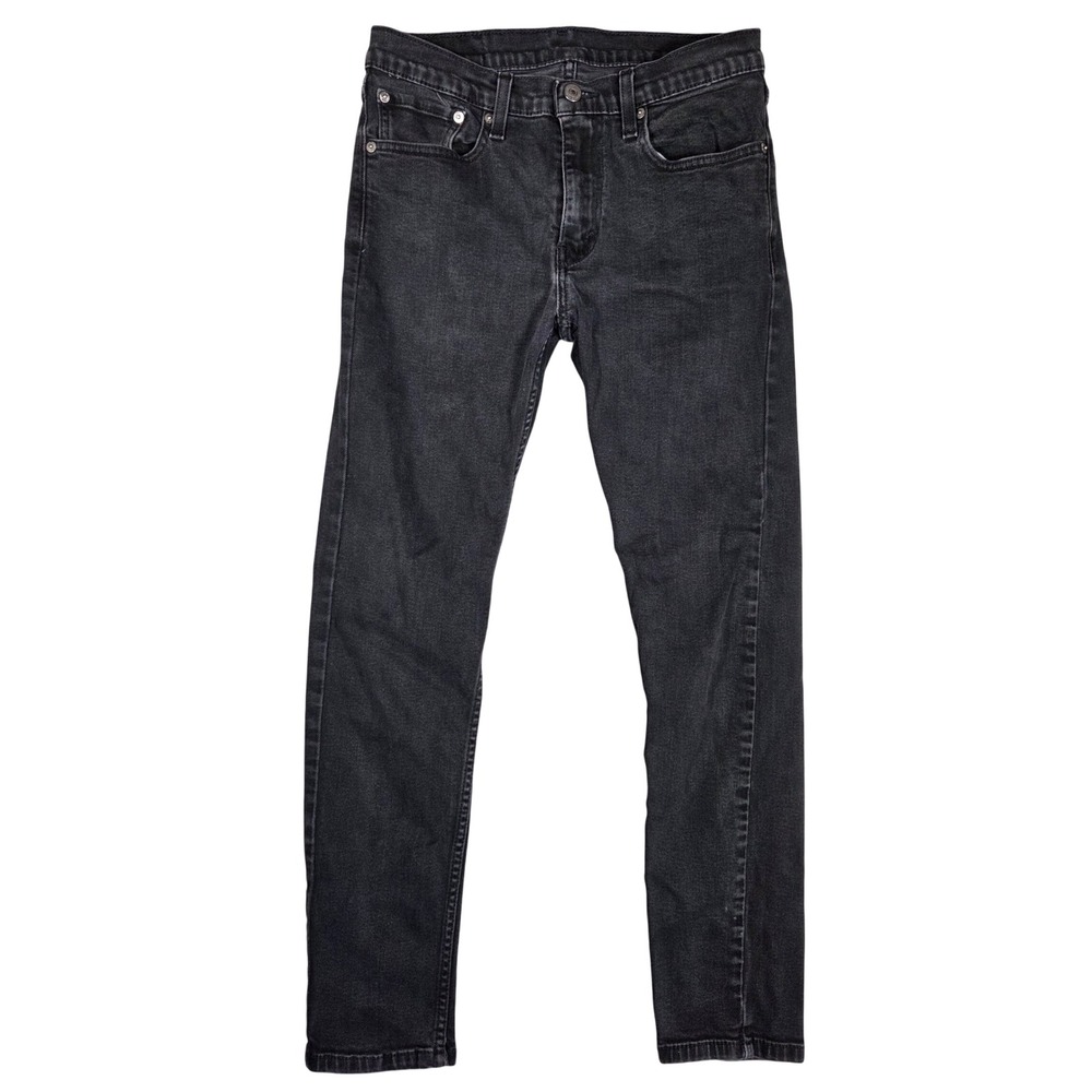 Levis 510 Skinny Fit Jeans Mens 31x32 Faded Black Denim 28833-0287 Casual